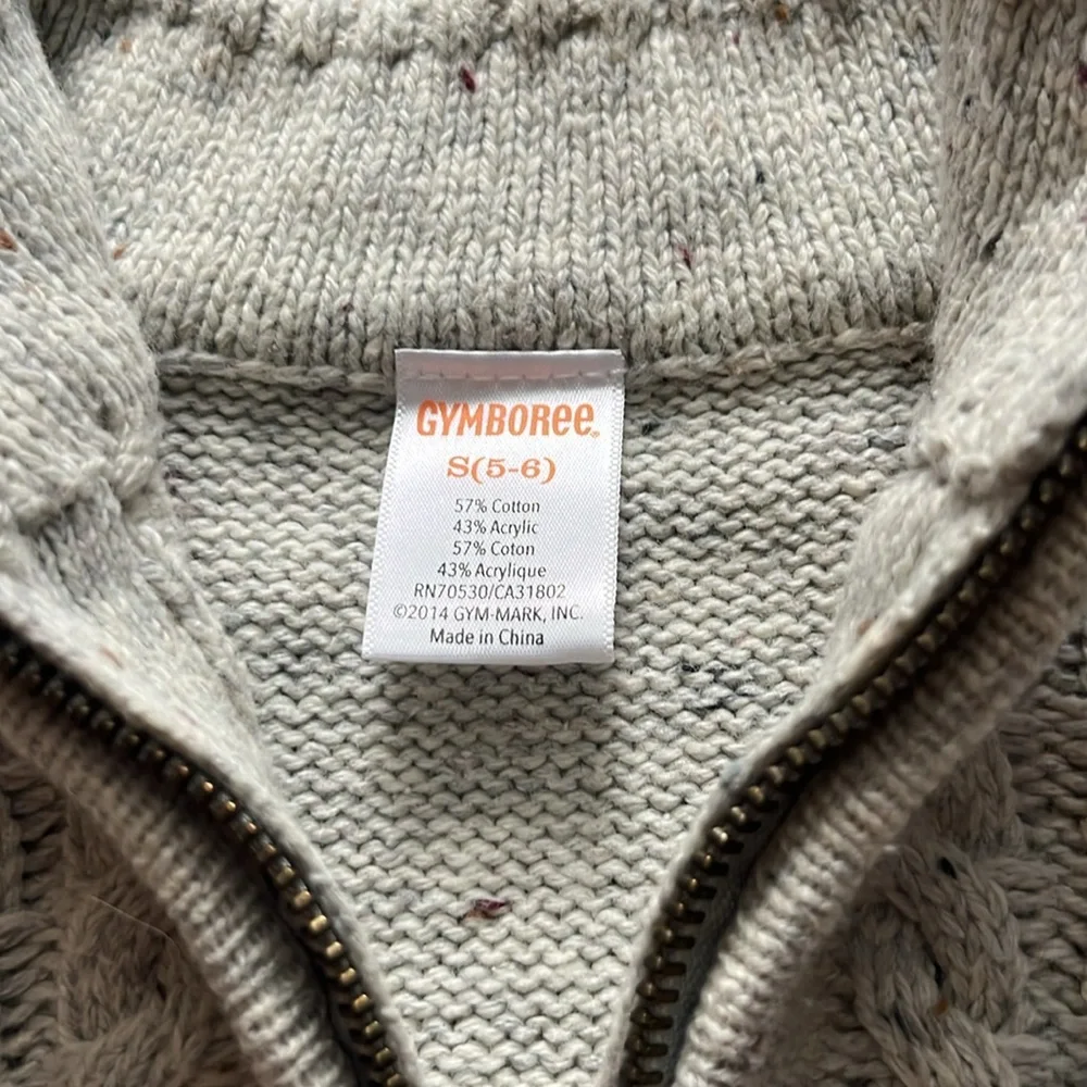 Gymboree Boys Beige Cable Knit Sweater